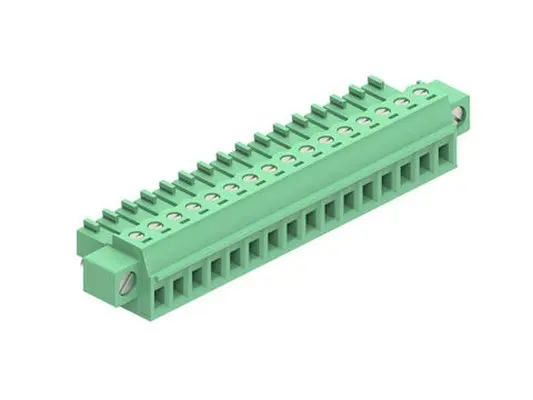 Produktfoto 1 von Molex 39514 Steckbarer Klemmenblock Steckverbinder 16-Kontakte 3.81mm-Raster Horizontal