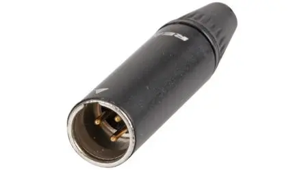 Produktfoto 1 von Re-An Products Gerade 3-polig Kabel Stecker Gold Schwarz XLR-Steckverbinder