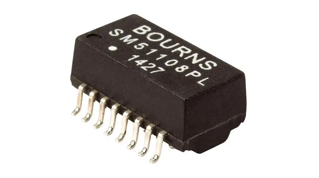Produktfoto 1 von Bourns LAN-Ethernet-Transformator -1.2dB, L. 12.8 mm T. 12.8 mm