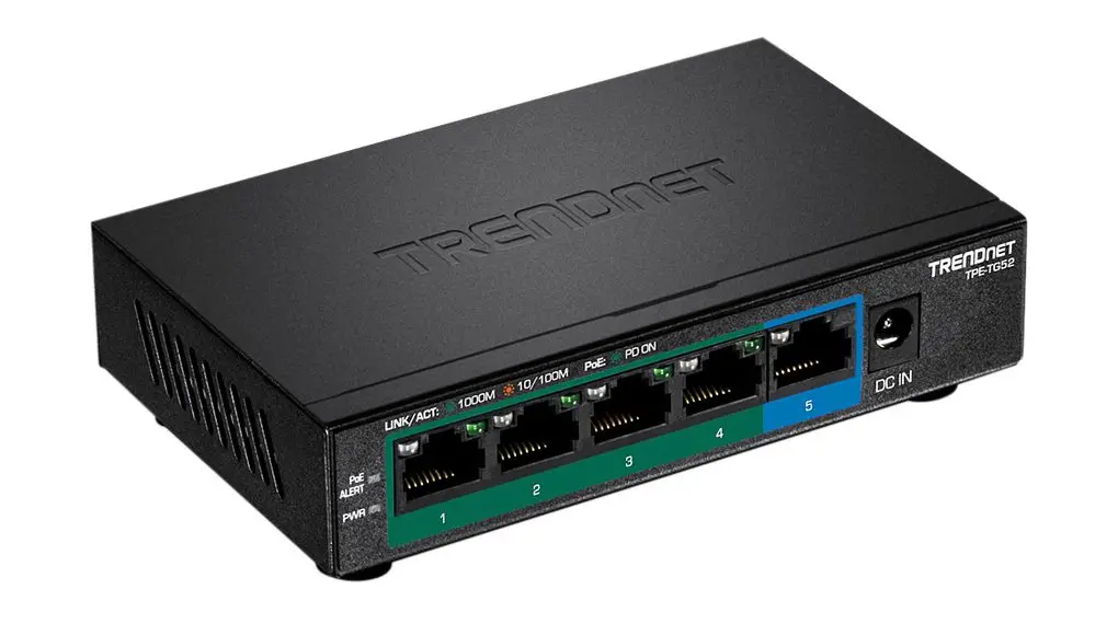 Produktfoto 1 von Trendnet TPE-TG52 Ethernet-Switch PoE 5-Port Unmanaged