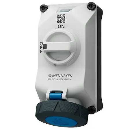 MENNEKES DUOi Steckdose Buchse Schwarz, Blau, Grau 3P, 230 V / 32A, Wandmontage IP69