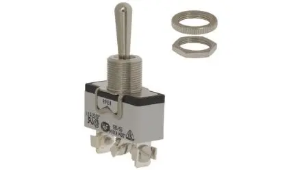 Produktfoto 1 von APEM Kippschalter 1P, Kurzzeit-Aus-Ein, 250 V ac, 10A, Schraube