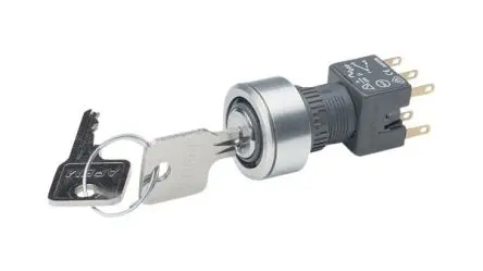 Produktfoto 1 von APEM Druckschalter 2-Positionen 2P 6A Flach IP65