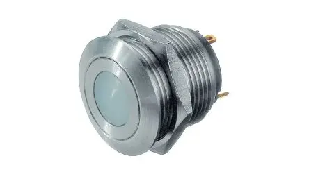 Produktfoto 1 von APEM AV Druckschalter Rot Beleuchtet Schließer-Taster Panel Ø 19.2 mm, SPST / 5A 250 V ac, IP65