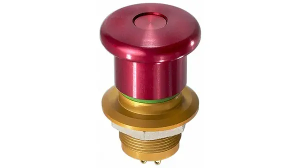 Produktfoto 1 von APEM ES Not-Aus-Drucktaster, Ø 22 mm, 2 Öffner, Rot IP65, IP69K, IP40, Push-Pull EIN-EIN