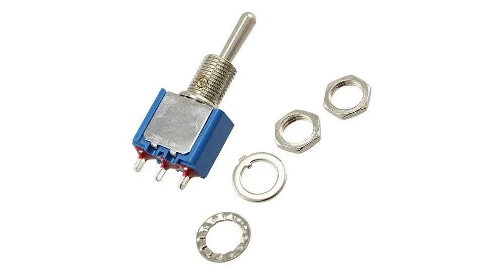 Produktfoto 1 von APEM Panel Kippschalter 1P, Tastend-Aus-Tastend, 28 V dc, 125 V ac, 6A, Lötöse