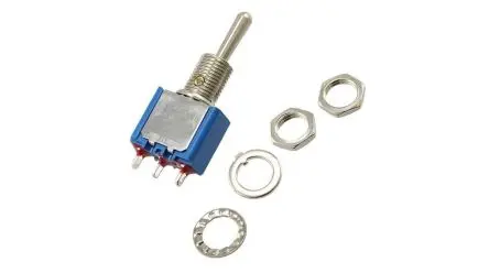 Produktfoto 1 von APEM Panel Kippschalter 1P, Tastend-Aus-Tastend, 28 V dc, 125 V ac, 6A, Lötöse
