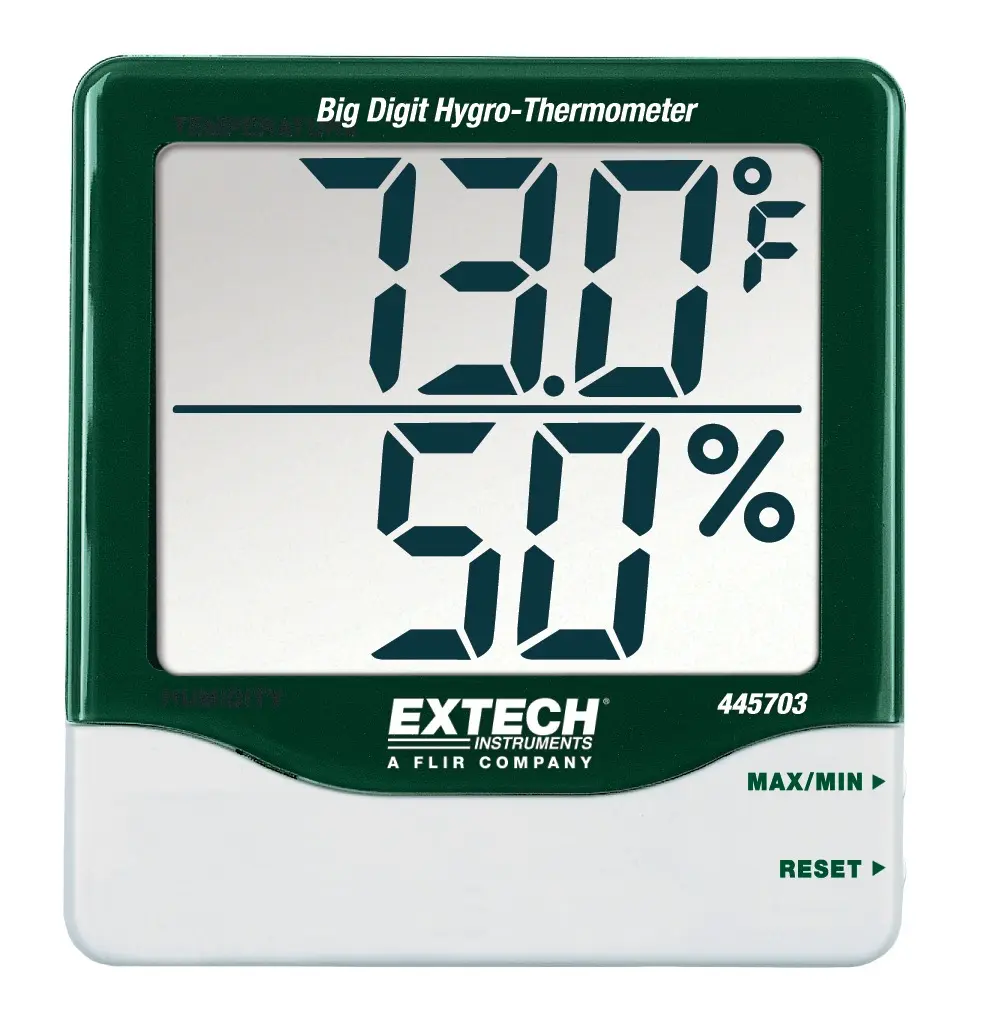 Produktfoto 1 von Extech 445703 Hygrometer 60 °C, Typ Thermo-Hygrometer ±5 %, absolut 60 °C / 99 %RH, 1 °C