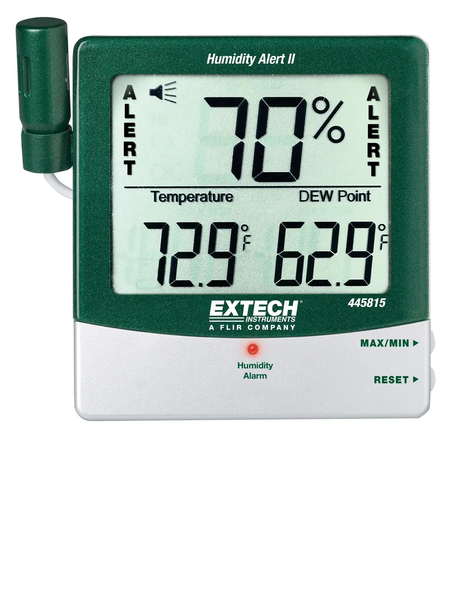 Produktfoto 1 von Extech 445815 Hygrometer 60 °C, Typ Thermo-Hygrometer ±4 %RH, absolut 60 °C / 99 %RH, 1 °C