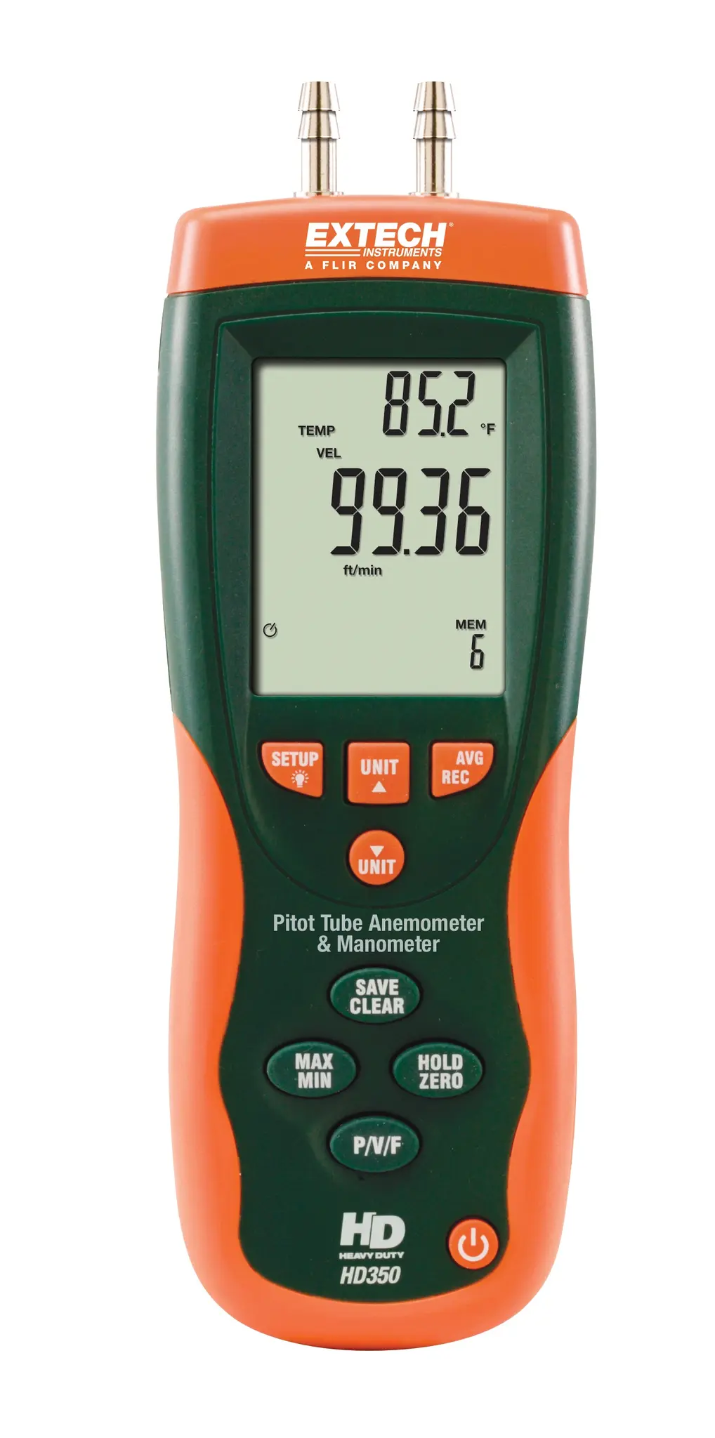 Produktfoto 1 von Extech HD350 Differenzial Druckmessgerät 0.3 %FS → 10 psi