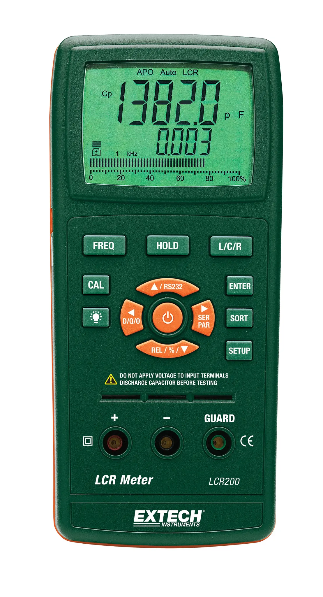 Produktfoto 1 von Extech LCR200 Passiv LCR-Messgerät 200 μF 200 kΩ 2000 h, 100 kHz LCD-Hintergrundbeleuchtung