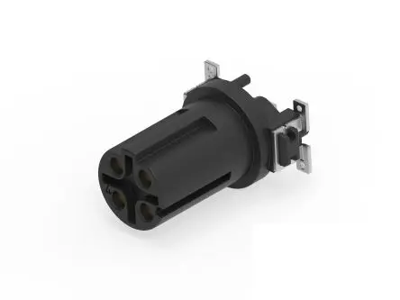 Produktfoto 1 von Fischer 454949 M12 Rundsteckverbinder Buchse 4-polig Buchse 4A Platine IP65, IP67