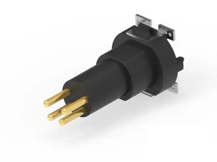 Produktfoto 1 von Fischer 224152-E M8 Rundsteckverbinder Stecker 4-polig Stecker 3A Platine IP65, IP67