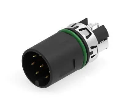 Produktfoto 1 von Fischer 235045 M12 Rundsteckverbinder Stecker 8-polig Stecker 4A Platine IP67