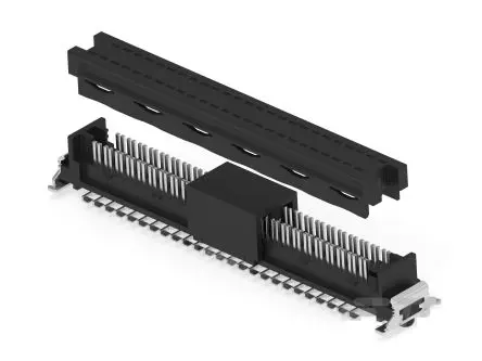 Produktfoto 1 von Fischer SMC Leiterplattenleiste Vertikal, 50-polig / 2-reihig, Raster 1.27 mm Raster Oberfläche, Kabel-Platine,