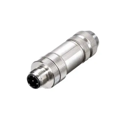 Produktfoto 1 von Weidmüller SAISM M12 Anschluss Stecker, Buchse 4-polig Stecker/Buchse 4A Kabel, Schraubanschlussklemme IP67