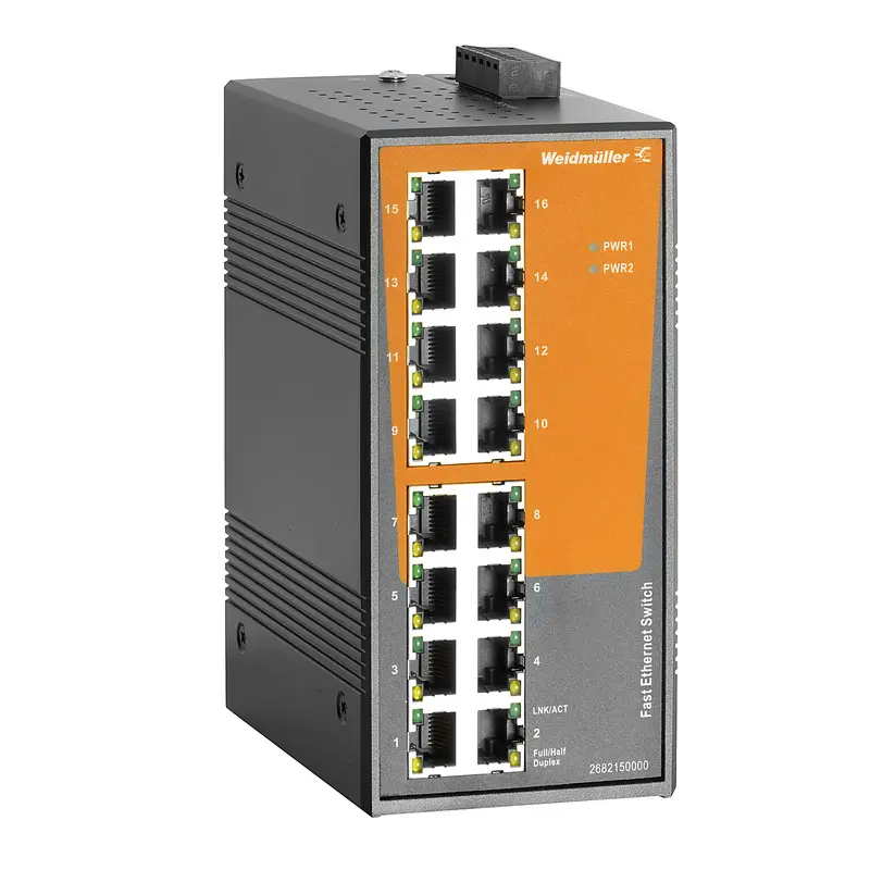 Produktfoto 1 von Weidmüller Netzwerk Switch 16 x RJ45-Port Unmanaged