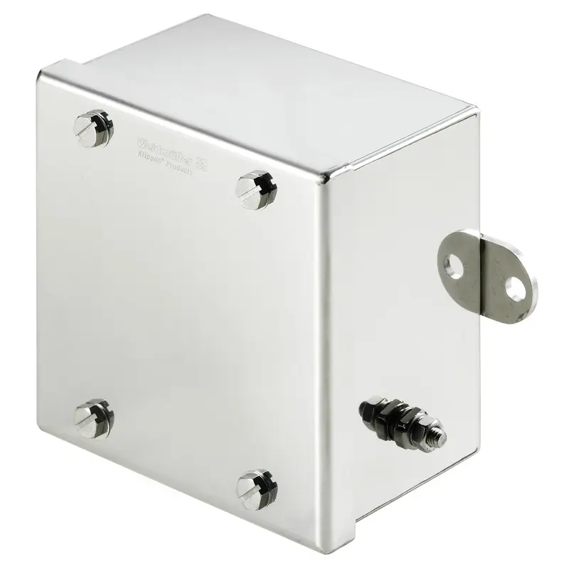 Produktfoto 1 von Weidmüller Klippon STB; Gehäuse; Edelstahl 316; Grau IP66 Breite 80 mm Höhe 120 mm Länge 120 mm