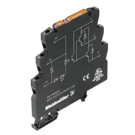 Produktfoto 1 von Weidmüller MOS Fahrgestell Halbleiterausgang, 1 Öffner 48 V ac/dc 24V ac/dc / 0.5 A