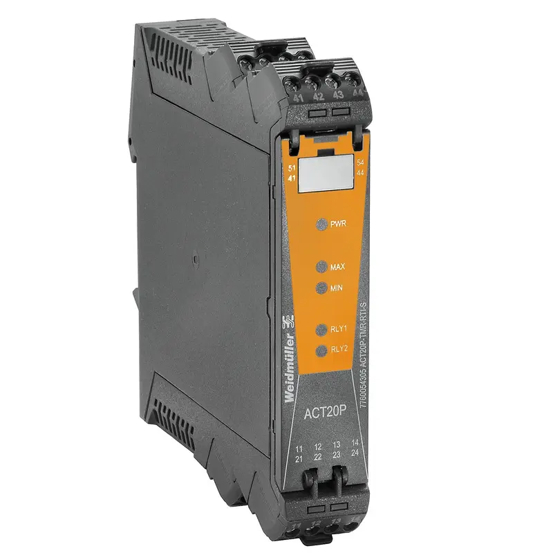 Produktfoto 1 von Weidmüller Serie ACT20P Temperaturwandler 264 V, Temperatur / Strom 4 to 20 mA AUS DIN-Hutschiene, IECEx, ATEX