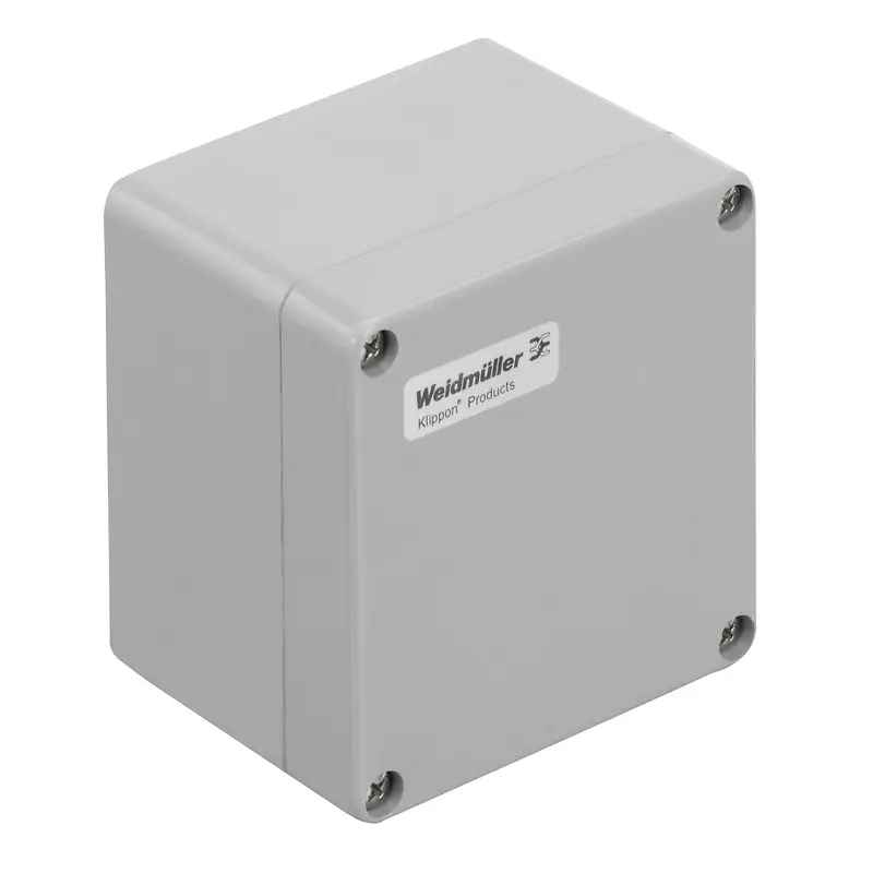 Produktfoto 1 von Weidmüller Klippon POK; Gehäuse; GF Polyester; Grau IP66 Breite 90 mm Höhe 120 mm Länge 122 mm
