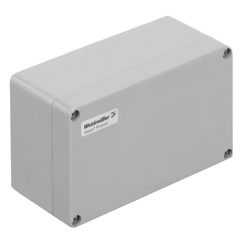Produktfoto 1 von Weidmüller Klippon POK; Gehäuse; GF Polyester; Grau IP66 Breite 90 mm Höhe 120 mm Länge 220 mm