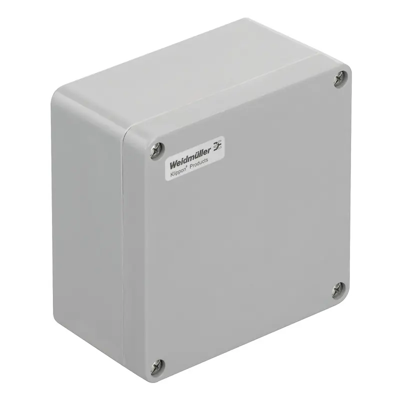 Produktfoto 1 von Weidmüller Klippon POK; Gehäuse; GF Polyester; Grau IP66 Breite 90 mm Höhe 160 mm Länge 160 mm