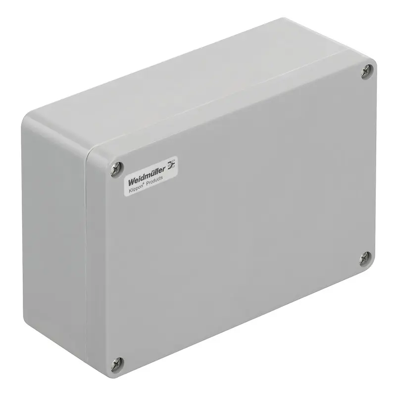 Produktfoto 1 von Weidmüller Klippon POK; Gehäuse; GF Polyester; Grau IP66 Breite 90 mm Höhe 160 mm Länge 260 mm