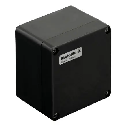 Produktfoto 1 von Weidmüller Klippon POK; Gehäuse; GF Polyester; Schwarz IP66 Breite 90 mm Höhe 120 mm Länge 122 mm