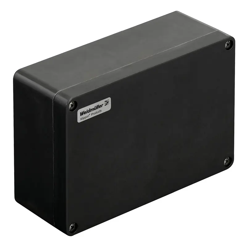 Produktfoto 1 von Weidmüller Klippon POK; Gehäuse; GF Polyester; Schwarz IP66 Breite 90 mm Höhe 160 mm Länge 260 mm