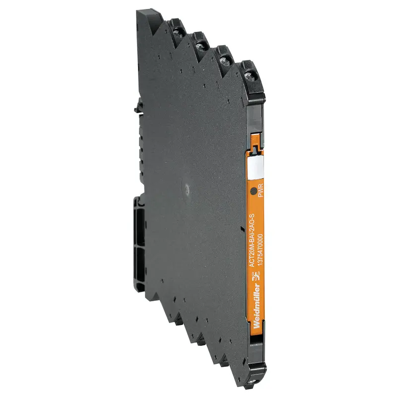 Produktfoto 1 von Weidmüller Serie ACT20M Signalkonverter 24 V dc, Spannung -5/10 V EIN / Strom 4 to 20 mA AUS DIN-Hutschiene, IECEx, ATEX