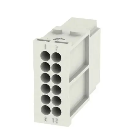 Produktfoto 1 von Weidmüller ModuPlug Industrie-Steckverbinder Kontakteinsatz Stecker, 12-polig 10A, Moduleinsatz
