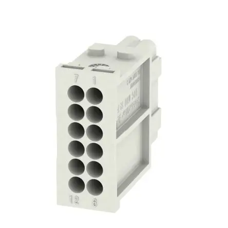 Produktfoto 1 von Weidmüller ModuPlug Industrie-Steckverbinder Kontakteinsatz Buchse, 12-polig 10A, Moduleinsatz