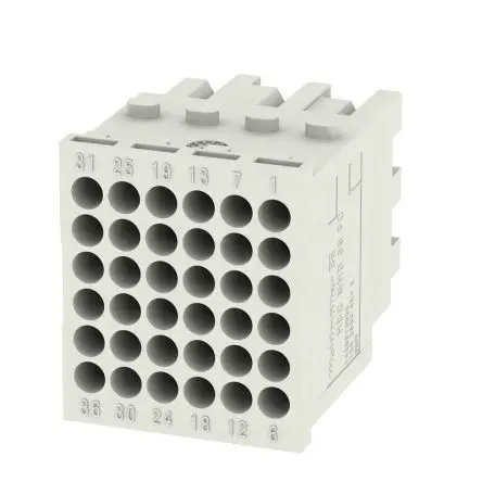 Produktfoto 1 von Weidmüller ModuPlug Industrie-Steckverbinder Kontakteinsatz Buchse, 36-polig 10A, Moduleinsatz