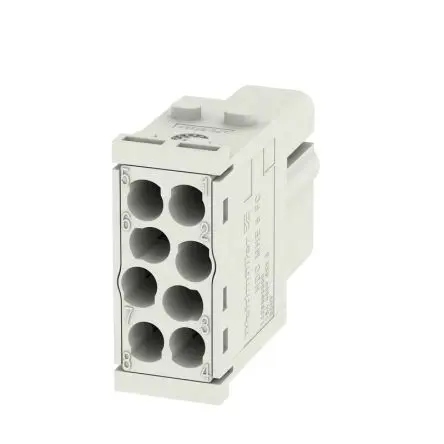Produktfoto 1 von Weidmüller ModuPlug Industrie-Steckverbinder Kontakteinsatz Buchse, 8-polig 16A, Moduleinsatz