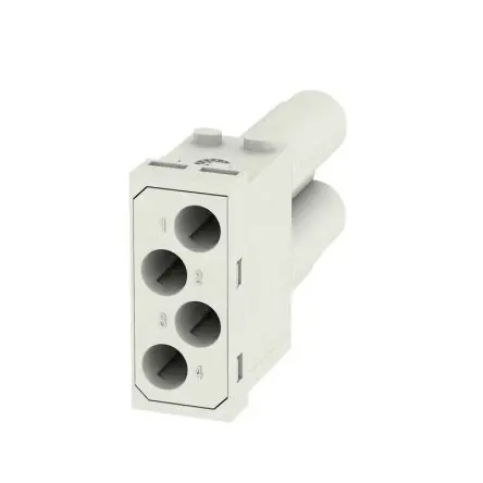 Produktfoto 1 von Weidmüller ModuPlug Industrie-Steckverbinder Kontakteinsatz Stecker, 4-polig 40A, Moduleinsatz