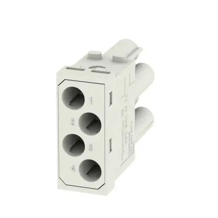 Produktfoto 1 von Weidmüller ModuPlug Industrie-Steckverbinder Kontakteinsatz Buchse, 4-polig 40A, Moduleinsatz