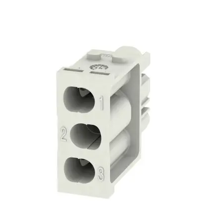 Produktfoto 1 von Weidmüller ModuPlug Industrie-Steckverbinder Kontakteinsatz Buchse, 3-polig 40A, Moduleinsatz