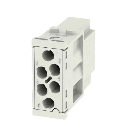 Produktfoto 1 von Weidmüller ModuPlug Industrie-Steckverbinder Kontakteinsatz Stecker, 6-polig 16A, Moduleinsatz