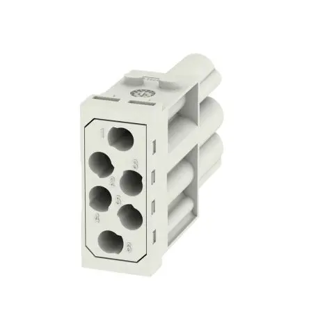 Produktfoto 1 von Weidmüller ModuPlug Industrie-Steckverbinder Kontakteinsatz Stecker, 6-polig 16A, Moduleinsatz