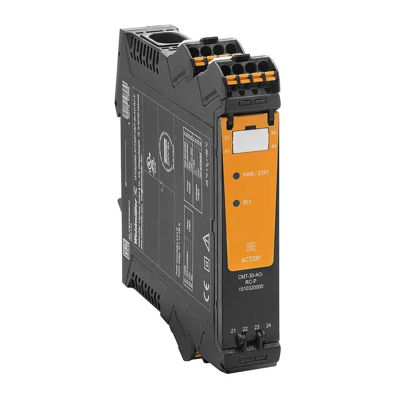 Weidmüller Serie ACT20P Signalwandler 31.2 V, Strom 0 to 60 A EIN / Relais, Analog 0 to 20 mA AUS DIN-Hutschiene, DNV GL