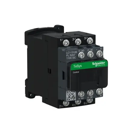 Produktfoto 1 von Schneider Electric TeSyS D Schütz 110V dc-Spule, 3-polig, 440V / 25 A 1.25V 3 kW 3 Schließer Motorsteuerung,