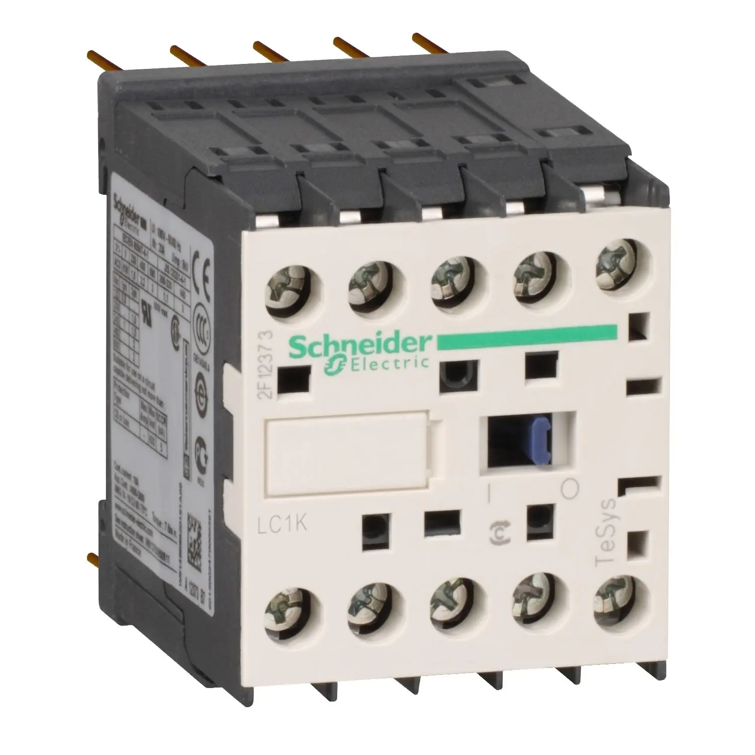 Produktfoto 1 von Schneider Electric TeSys Schütz 12 V dc-Spule, 3-polig, 690V / 12 A 12 V dc 5.5 kW 1 Öffner Widerstandsbelastung