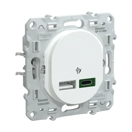 Produktfoto 1 von Schneider Electric Ovalis Lichtschalter 1-teilig Weiß IP20 3A, ABS
