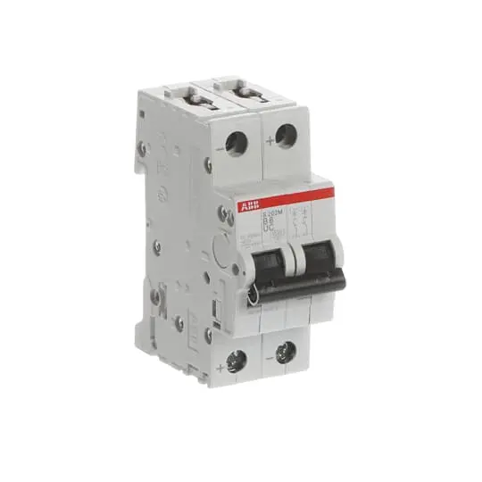 Produktfoto 1 von ABB S202M Schutzschalter Typ B, Pol 2-polig 6 A 440 V ac, Abschaltvermögen 10 kA S200M 500 V dc