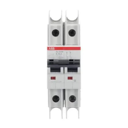 Produktfoto 1 von ABB SU200 M Schutzschalter Typ K, Pol 2-polig 15A 440V ac, Abschaltvermögen 15 kA 96 V dc