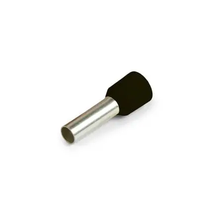 Produktfoto 1 von Vogt Aderendhülse, Stift ø 1.7 mm, Schwarz, Polypropylen, 8 mm, 8mm, Isoliert, 12 AWG max.