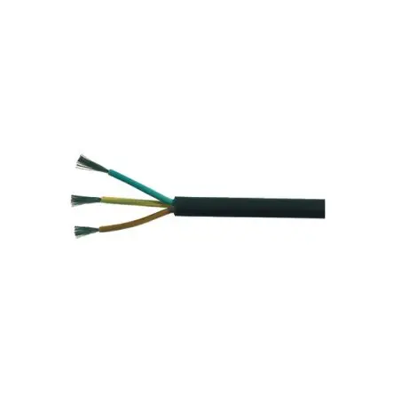 Produktfoto 1 von Kabeltronik Netzkabel, 3-adrig Schwarz /Ø 11.9 mm Außen-ø , 100 m 60 °C, 450V, Silikongummi
