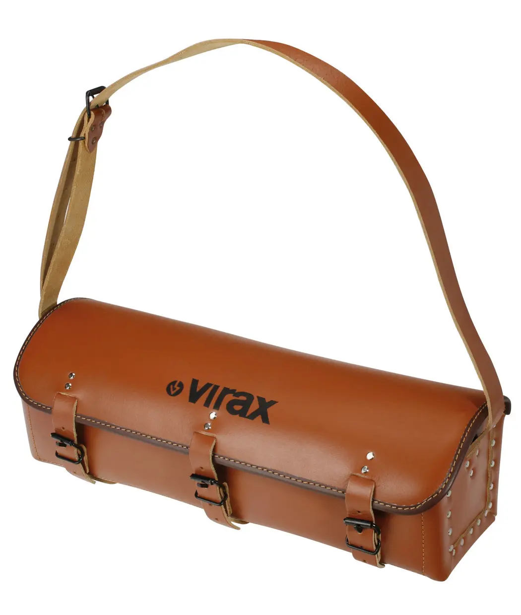 Produktfoto 1 von Virax Leder Werkzeugtasche mit Schnalle, 180 mm x 530 mm x 170 mm Schultergurt