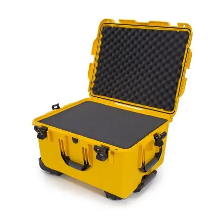 Nanuk 960 Wasserbeständig Harz Kunststoff Wasserdicht Transportkoffer Gelb mit Rädern 645 mm 508 mm 368 mm